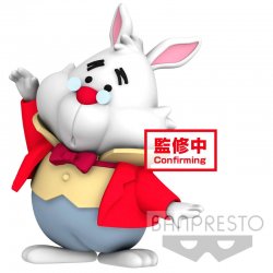 Disney Character Cutte Alice in Wonderland White Rabbit Fluffy Puffy figur 4cm
