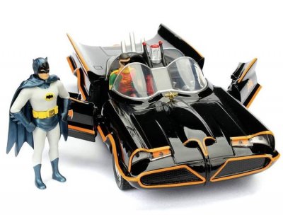 DC Comics Batman Classic TV Batmovil 1966 metal car & figure set