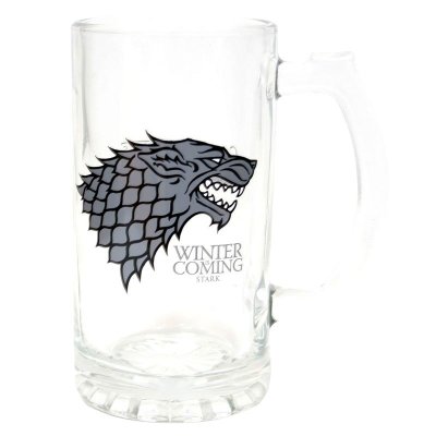 Game of Thrones Stark Winter is Coming glass mug