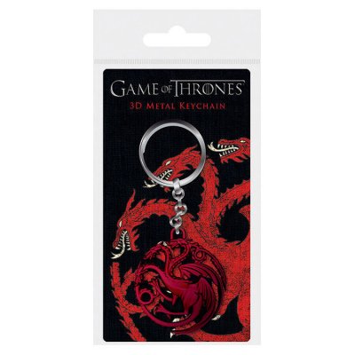 Game of Thrones Targaryen metal keychain