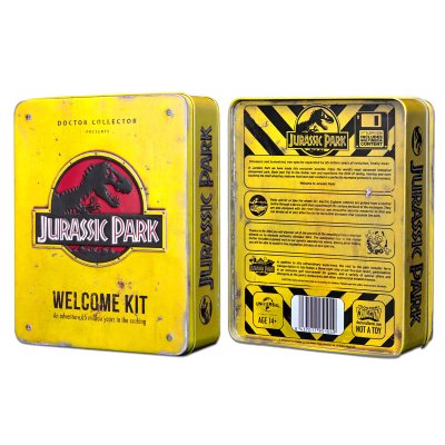 Jurassic Park Välkomstkit Amber metall låda replika