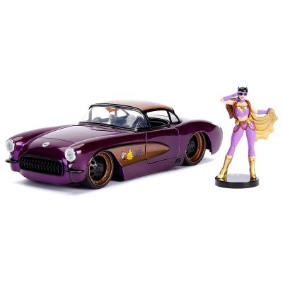 DC Comics Batgirl Chevy Corvette 1957 metal car & figure set
