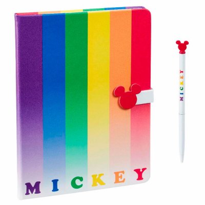 Disney Mickey Rainbow set notebook and pen