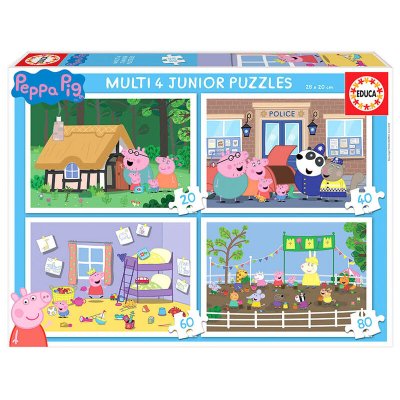 Peppa Pig multi 4 junior puzzle 20-40-60-80pcs