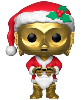 POP figur Star Wars Holiday C-3PO utklädd till tomte