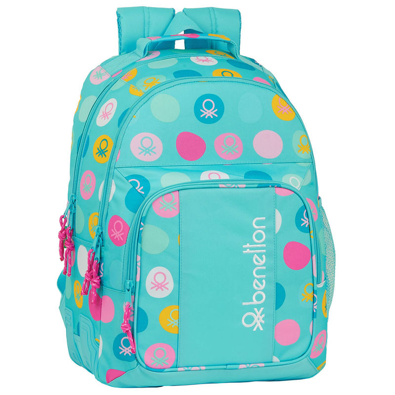 Köp Benetton Turquoise Dots adaptable backpack 42cm till bra pris
